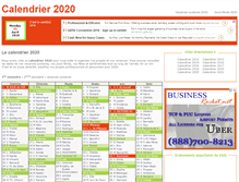 Tablet Screenshot of calendrier-2020.com